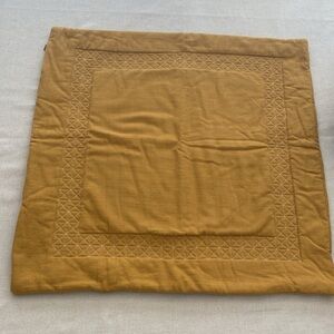 100% Cotton Euro Sham Gold Honey Color Cotton NEW